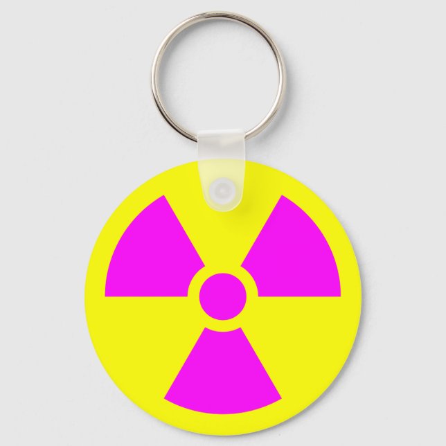Porte-clés Symbole d'avertissement de rayonnement (Recto)
