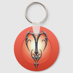 Porte-clés Symbole de Bélier de fer, rouge