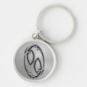 Porte-clés Symbole de Cancer d'acier inoxydable