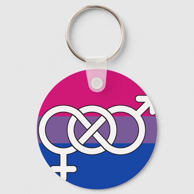 Porte-clés Symbole de fierté bisexuel (Recto)