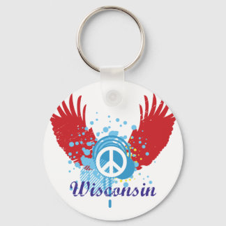 Porte-clés SYMBOLE DE LA PAIX DU Wisconsin