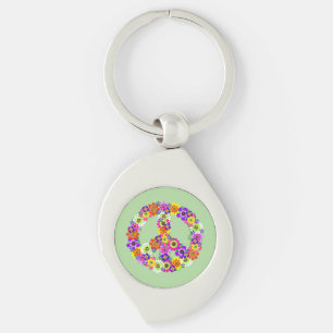 Porte-clés SYMBOLE DE LA PAIX Floral