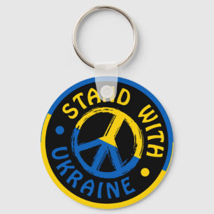 Porte-clés Symbole de la paix Ukraine : Rejoignez l'Ukraine