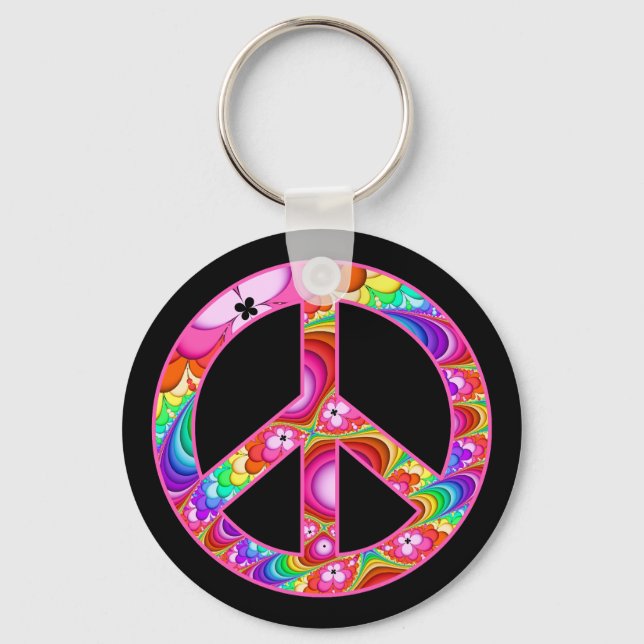 Porte-clés SYMBOLE DE LA PAIX VOYAGE Super Fractal (Recto)