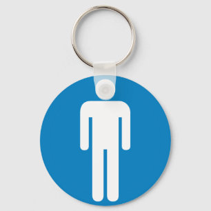 Porte-clés Symbole de l'autoroute des toilettes pour hommes
