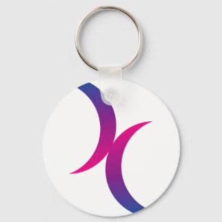 Porte-clés Symbole de lune bisexuel