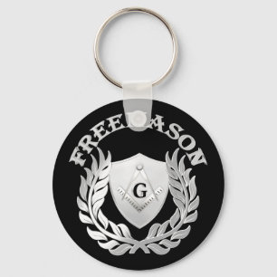 Porte-clés Symbole de maçonnerie en argent