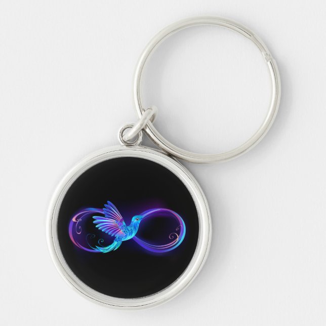 Porte-clés Symbole de Neon Infinity par Glowing Hummingbird (Devant)