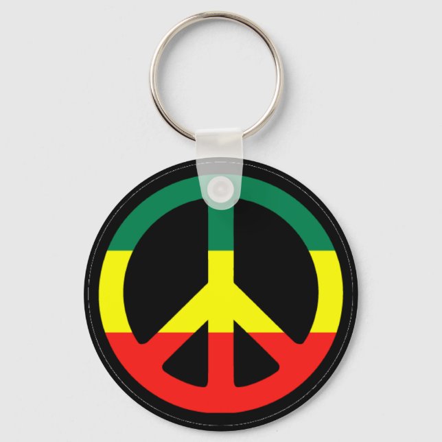 Porte-clés Symbole de Rasta Peace (Recto)