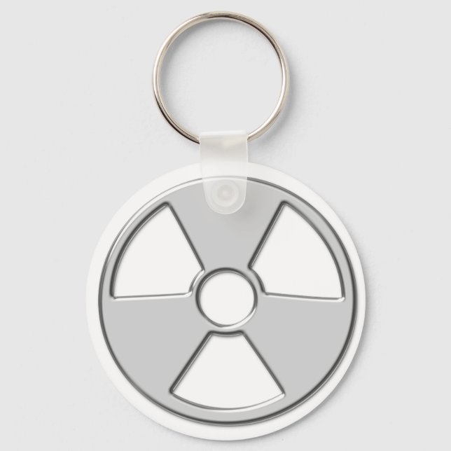 Porte-clés Symbole de rayonnement radioactif métallique cool (Recto)