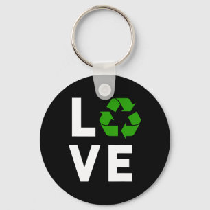 Porte-clés Symbole de recyclage amusant Planète De l'environn