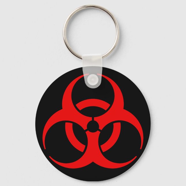Porte-clés Symbole de risque biologique (Recto)