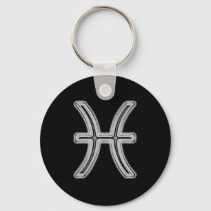 Porte-clés Symbole de signe d'étoile de Poissons