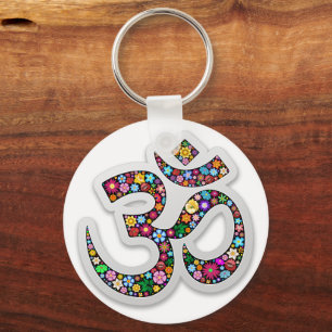 Porte-clés SYMBOLE DE Yoga Floral Namaste