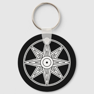Porte-clés Symbole d'étoile d'Inanna