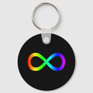 Porte-clés Symbole d'infini arc-en-ciel