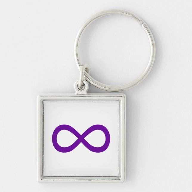 Porte-clés Symbole d'infini violet (Devant)