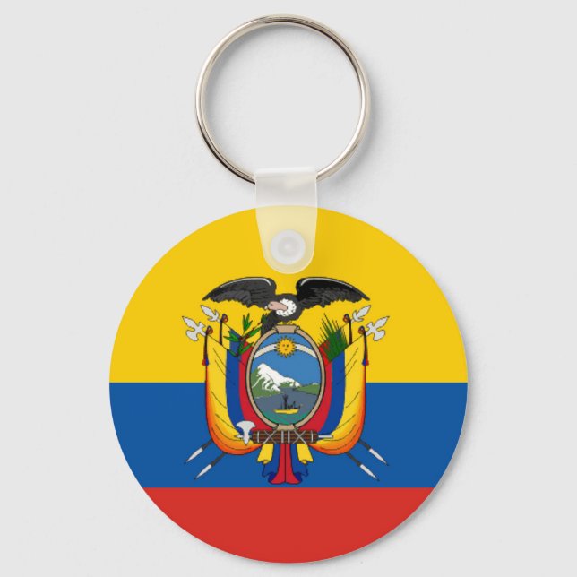 Porte-clés Symbole du drapeau de l'Equateur long (Recto)