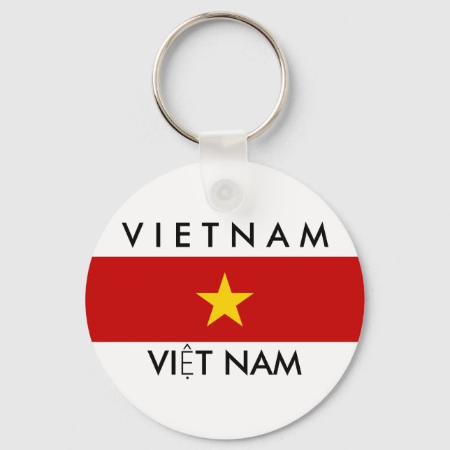 Porte-clés symbole du drapeau du pays vietnam (Recto)