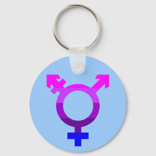 Porte-clés Symbole du drapeau trans 2