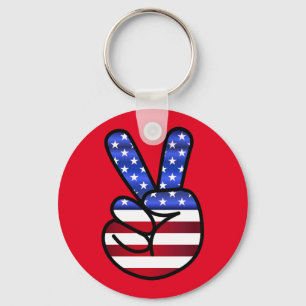 Porte-clés SYMBOLE DU Drapeau Vintage DES USA