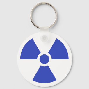 Porte-clés Symbole du signe d'avertissement de rayon Trefoil