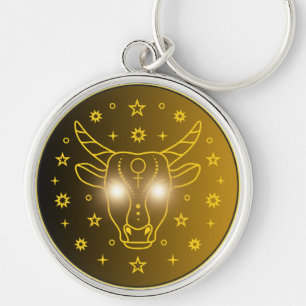 Porte-clés Symbole du zodiaque Taureau Symbole céleste mini