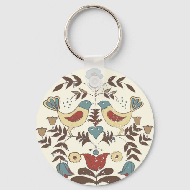 Porte-clés SYMBOLE Hex Amish néerlandais Pennsylvanie Bird Am (Recto)