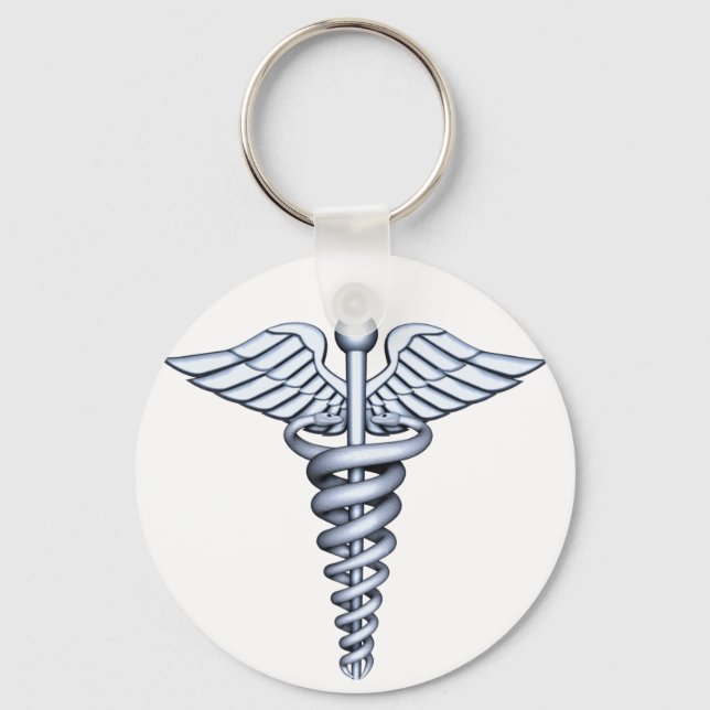 Porte-clés Symbole Médicale Argent (Recto)
