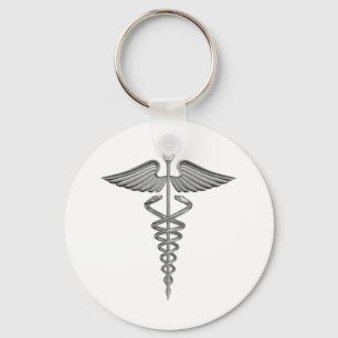 Porte-clés Symbole Médicale argenté