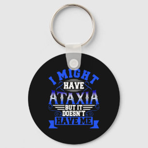 Porte-clés Symbole neurologique Ataxia Hémiataxie Bleu Ruban