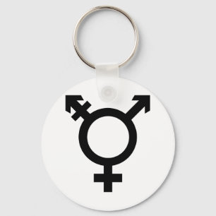 Porte-clés Symbole noir de transsexuel