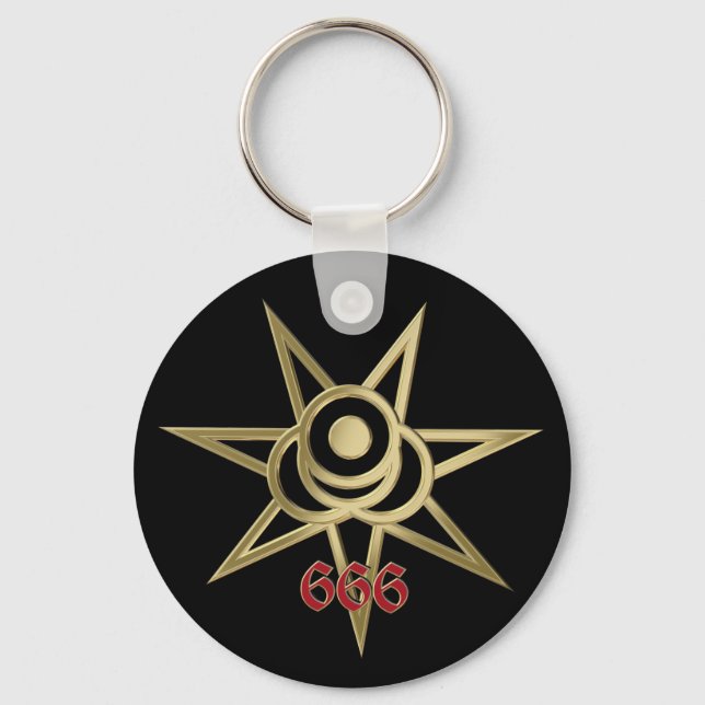 Porte-clés Symbole occulte septagram (Recto)