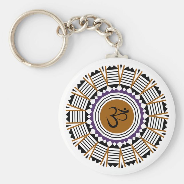 Porte-clés Symbole Om de Yoga de Mandala spirituel Conception (Devant)