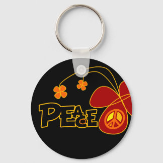 Porte-clés Symbole Paix du papillon des signes