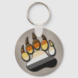 Porte-clés Symbole Paw coloré de l'indicateur Gay Bear Pride