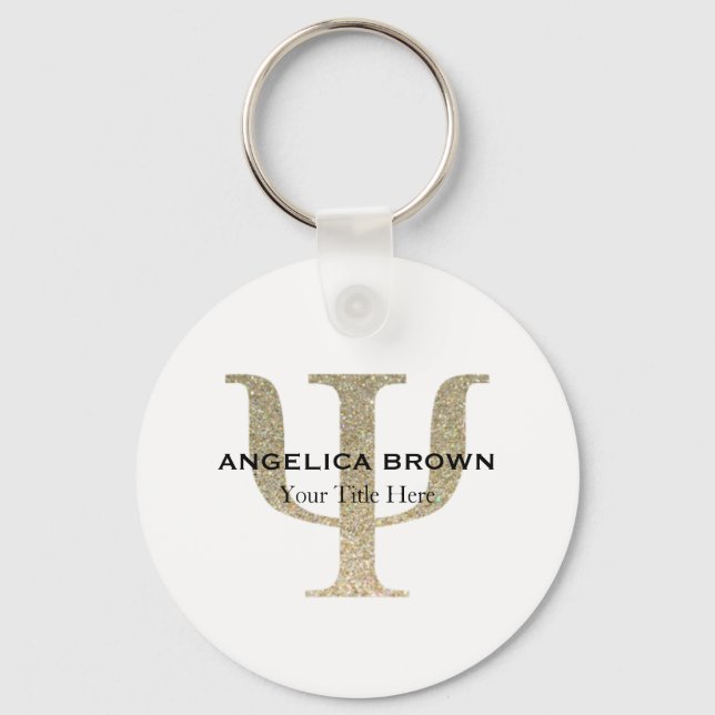 Porte-clés Symbole Psi Parties scintillant Faux (Recto)