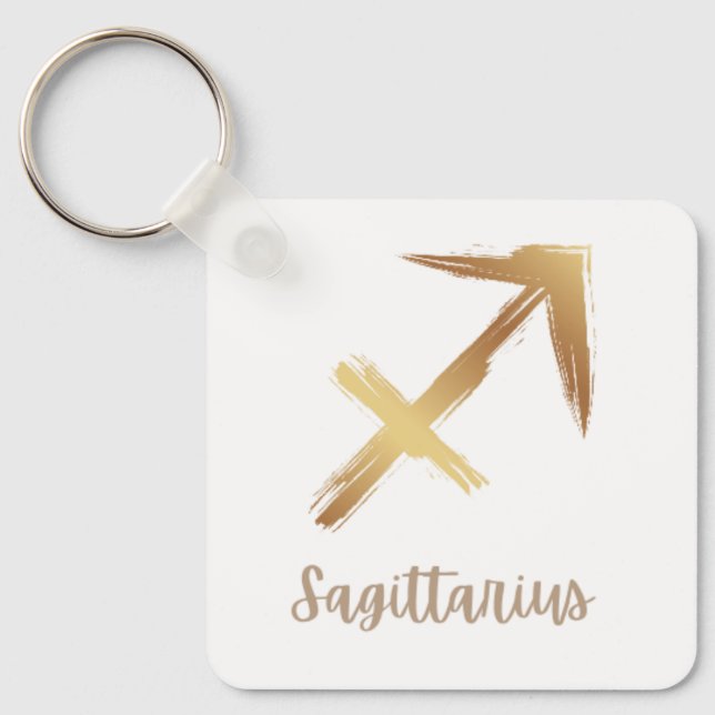 Porte-clés Symbole Sagittaire d'or vendu rext (Recto)