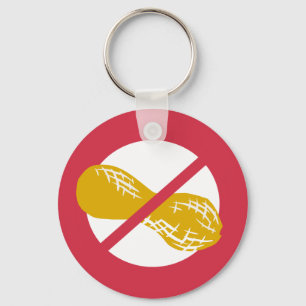 Porte-clés Symbole sans arachide rouge non arachides allergie