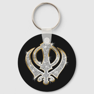 Porte-clés Symbole sikh d'art