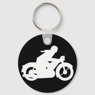Porte-clés Symbole Silhouette Motorbiker