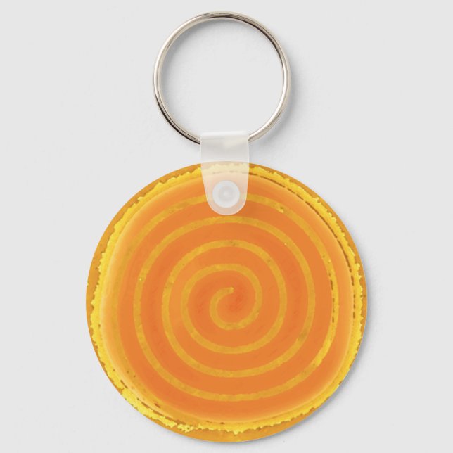 Porte-clés Symbole solaire à 9 rayons Jaunes (Recto)