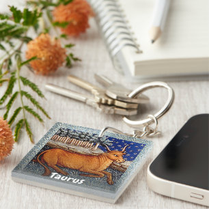 Porte-clés Symbole Taurus Zodiac Bull fête d'anniversaire