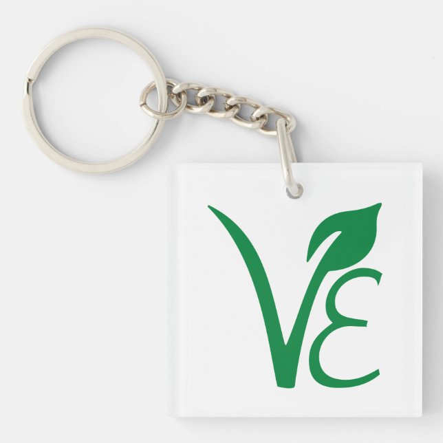 Porte-clés Symbole Vegan VE (Devant)