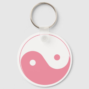 Porte-clés Symbole Yin-Yang rose