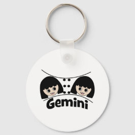 Porte-clés SYMBOLE Zodiaque Gemini Twins Girls Illustration