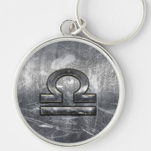 Porte-clés SYMBOLE Zodiaque Libra Acier industriel désorganis