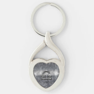 Porte-clés SYMBOLE Zodiaque Libra Style Acier argenté