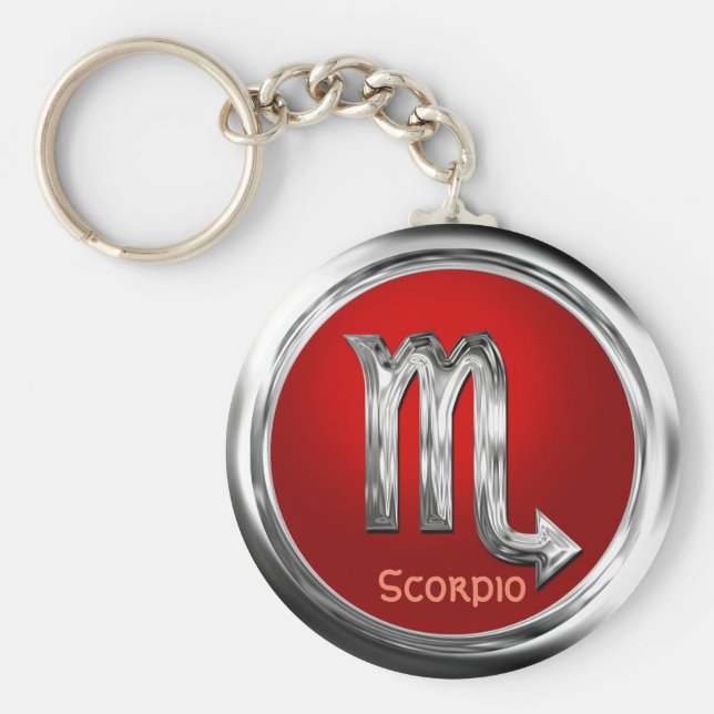 Porte-clés SYMBOLE Zodiaque Scorpio customisé (Devant)