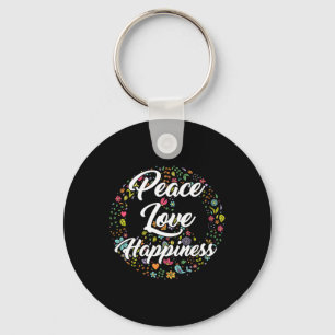 Porte-clés Sympathique Monde Paix Amour Bonheur Paix Voyage d